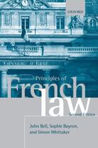 Couverture du livre « Principles of French Law » de Whittaker Simon aux éditions Oup Oxford