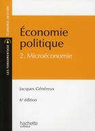 Couverture du livre « Économie politique t.2 » de Jacques Genereux aux éditions Hachette Education