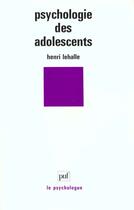 Couverture du livre « Psychologie des adolescents » de Lehalle H. aux éditions Puf