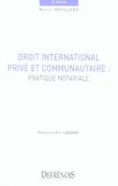 Couverture du livre « Droit international prive et pratique nationale, 6eme edition » de Mariel Revillard aux éditions Defrenois