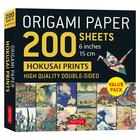 Couverture du livre « Origami paper 200 sheets hokusai prints 6