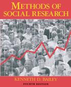 Couverture du livre « Methods of Social Research, 4th Edition » de Bailey Kenneth aux éditions Free Press