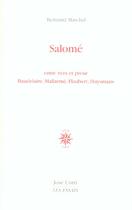 Couverture du livre « Salome » de Bertrand Marchal aux éditions Corti