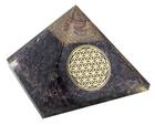 Couverture du livre « Pyramide orgonite amethyste avec symbole fleur de vie metal dore » de  aux éditions Dg-exodif