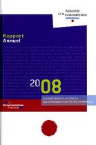 Couverture du livre « Rapport annuel 2008 de l'autorité de la concurrence » de  aux éditions Documentation Francaise