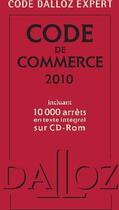 Couverture du livre « Code de commerce 2010 (7e édition) » de  aux éditions Dalloz