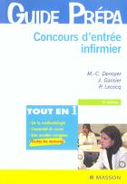 Couverture du livre « Concours D'Entree Infirmier » de Marie-Christine Denoyer et Gassier et Lecocq aux éditions Elsevier-masson