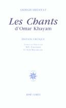 Couverture du livre « Les chants d'omar khayam » de H_Ayyam Ni Apori aux éditions Corti