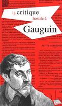 Couverture du livre « La critique hostile à Gauguin » de  aux éditions Jannink