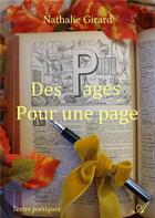 Couverture du livre « Des pages pour une page » de Nathalie Girard aux éditions Atramenta