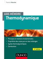 Couverture du livre « Aide-mémoire : de thermodynamique » de Francis Meunier aux éditions Dunod
