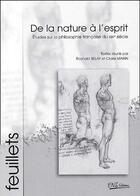 Couverture du livre « De la nature à l'esprit ; études sur la philosophie française du XIX siècle » de Claire Marin et Marin Belay aux éditions Ens