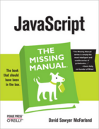 Couverture du livre « JavaScript ; the missing manual » de David Sawyer Mcfarland aux éditions O'reilly Media