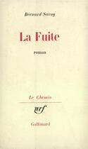 Couverture du livre « La fuite » de Savoy Bernard aux éditions Gallimard