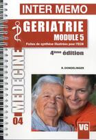 Couverture du livre « Inter memo geriatrie » de R.Dondelinger aux éditions Vernazobres Grego