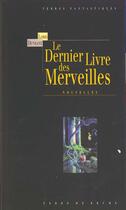 Couverture du livre « Le dernier livre des merveilles » de Lord Dunsany aux éditions Ouest France