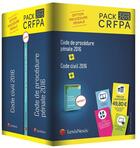 Couverture du livre « Pack CRFPA pénal : code de procédure pénale 2016 ; code civil 2016 ; préparer le grand oral du CRFPA » de  aux éditions Lexisnexis