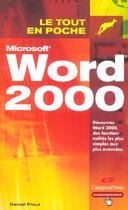 Couverture du livre « Word 2000 » de Prout Daniel aux éditions Pearson