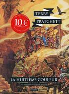 Couverture du livre « Les annales du Disque-monde Tome 1 : la huitième couleur » de Terry Pratchett aux éditions L'atalante