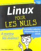 Couverture du livre « Linux » de Leblanc Dee-Ann aux éditions First Interactive