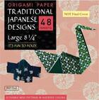 Couverture du livre « Origami paper traditional japanese designs (large 8 1/4 inches) » de  aux éditions Tuttle