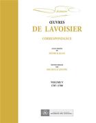Couverture du livre « Correspondance v.V ; 1787-1788 » de Andre Lavoisier et Michelle Goupil aux éditions Hermann