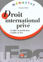 Couverture du livre « Memento droit international prive » de Francois Melin aux éditions Gualino
