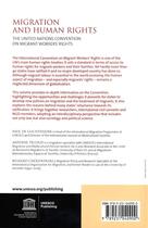 Couverture du livre « Migration and human rights ; the united nations convention on migrant workers' rights » de Paul De Guchteneire aux éditions Unesco