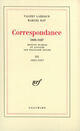 Couverture du livre « Correspondance - vol03 - 1921-1937 » de Larbaud/Ray aux éditions Gallimard (patrimoine Numerise)