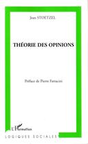 Couverture du livre « Theorie des opinions » de Stoetzel Jean aux éditions Editions L'harmattan