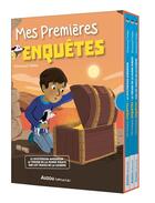 Couverture du livre « Mes premières enquêtes : coffret Tomes 7 à 9 : le mystérieux amoureux ; le trésor de la femme pirate ; sur les traces de la licorne » de Emmanuel Tredez et Maud Riemann aux éditions Auzou