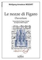 Couverture du livre « Le nozze di figaro (ouverture) pour orgue a 4 mains » de Mozart Wa aux éditions Delatour