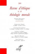 Couverture du livre « Revue d'éthique et de théologie morale - numéro 289 » de Marguerite Hoppenot aux éditions Cerf