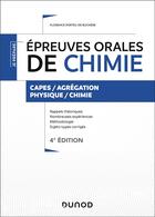 Couverture du livre « Epreuves orales de chimie - 4e ed. - capes/agregation » de Porteu-De Buchere F. aux éditions Dunod