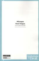 Couverture du livre « Mélanges René Chapus ; droit administratif » de  aux éditions Lgdj