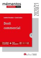 Couverture du livre « Droit commercial (édition 2020/2021) » de Lionel Andreu et Isabelle Serandour aux éditions Gualino