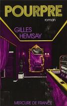 Couverture du livre « Pourpre » de Hemsay Gilles aux éditions Mercure De France