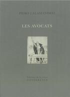 Couverture du livre « Les avocats » de Piero Calamandrei aux éditions Conference