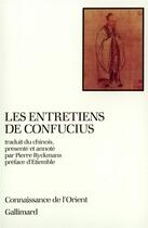 Couverture du livre « Les entretiens » de Confucius aux éditions Gallimard