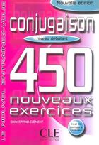 Couverture du livre « Conjugaison 450 debutant » de Odile Grand-Clement aux éditions Cle International
