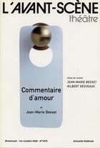 Couverture du livre « Commentaire d'amour » de Jean-Marie Besset aux éditions Avant-scene Theatre