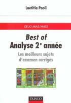 Couverture du livre « Best of deug ; analyse 2e annee ; les meilleurs sujets corriges ; deug mias 2e annee » de Laetitia Paoli aux éditions Dunod