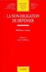 Couverture du livre « La non-obligation de depenser - vol43 » de Conan M. aux éditions Lgdj