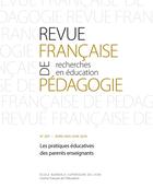 Couverture du livre « Revue française de pédagogie, n° 203/2018 : Les pratiques éducatives des parents enseignants » de Agnes Van Zanten aux éditions Ens Lyon