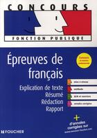Couverture du livre « Concours fonction publique ; épreuve de français » de Thierry Marquetty aux éditions Foucher