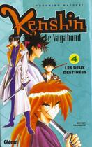 Couverture du livre « Kenshin le vagabond Tome 4 ; les deux destinées » de Watsuki-N aux éditions Glenat