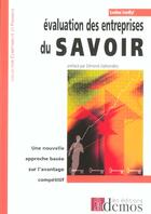 Couverture du livre « Evaluation Des Entreprises Du Savoir » de Loudiyi L aux éditions Demos