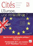 Couverture du livre « REVUE CITES Tome 71 : l'Europe, une renaissance ? » de Revue Cites aux éditions Puf