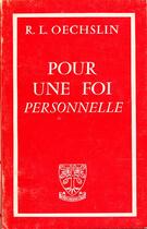 Couverture du livre « Pour une foi personnelle » de Raphael Louis aux éditions Beauchesne