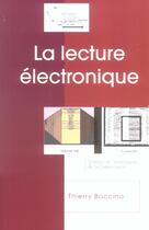 Couverture du livre « La lecture électronique » de Thierry Baccino aux éditions Pu De Grenoble